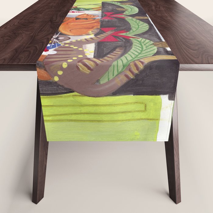 Christmas Cats playing Piano Table Runner Gallery Image 1