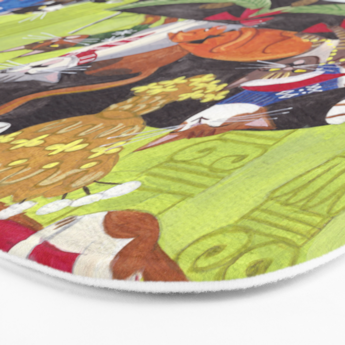 Christmas Cats playing Piano Bath Mat Gallery Image 3