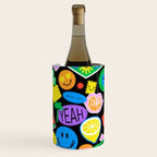 Retro cartoon sticker pattern Wine Chiller Gallery Image 1