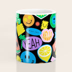 Retro cartoon sticker pattern Coffee Mug Gallery Image 4
