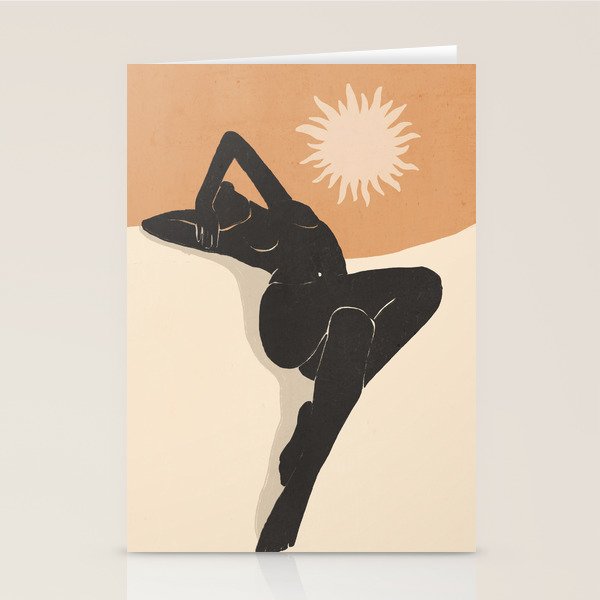 Minimal Abstract Art Nude Woman 4 Stationery Card Gallery Image 2