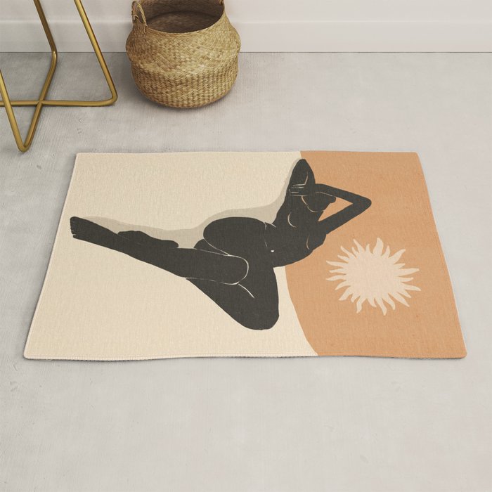 Minimal Abstract Art Nude Woman 4 Rug Gallery Image 1