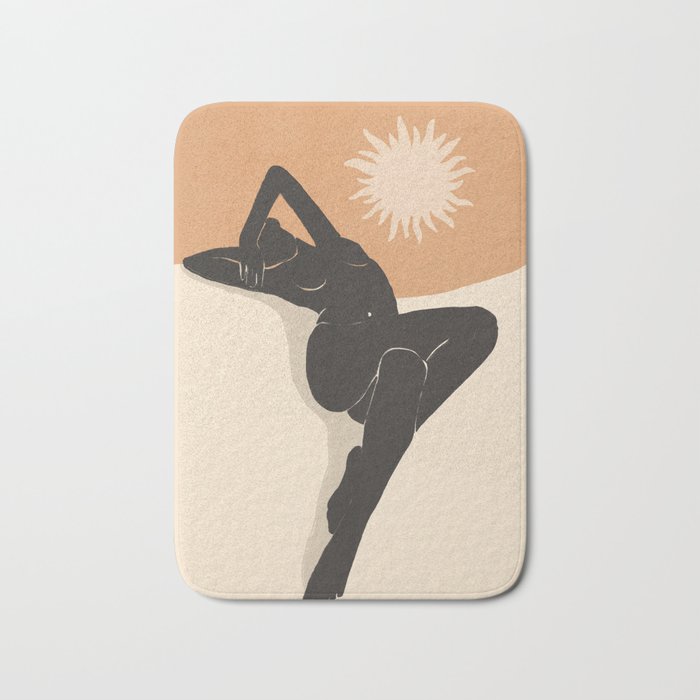 Minimal Abstract Art Nude Woman 4 Bath Mat Gallery Image 1