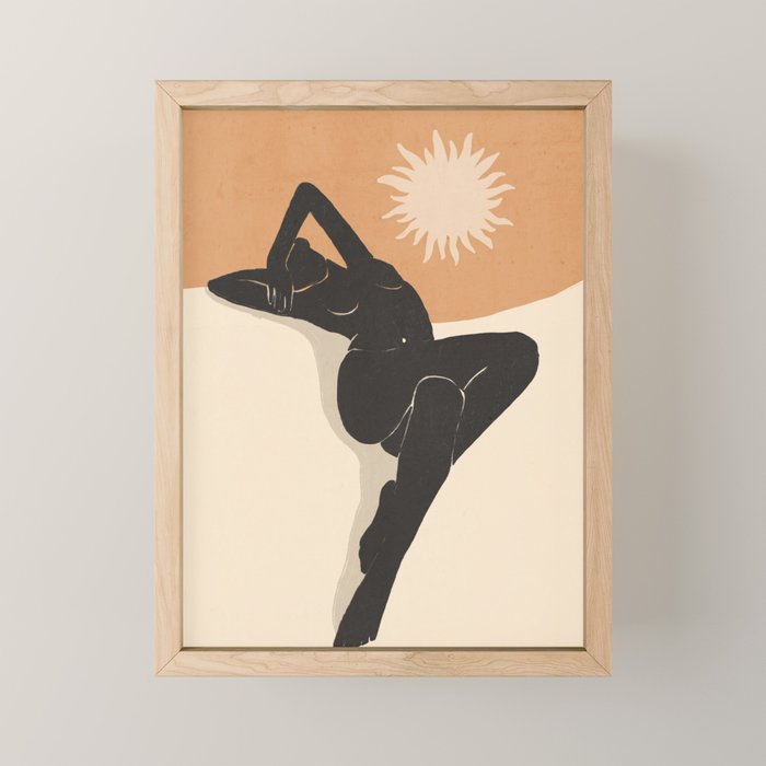 Minimal Abstract Art Nude Woman 4 Mini Art Print Gallery Image 1