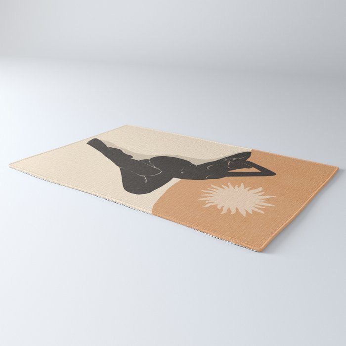 Minimal Abstract Art Nude Woman 4 Rug Gallery Image 3