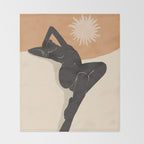 Minimal Abstract Art Nude Woman 4 Throw Blanket Gallery Image 2