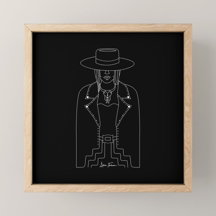Lady Outlaw Mini Art Print Gallery Image 1