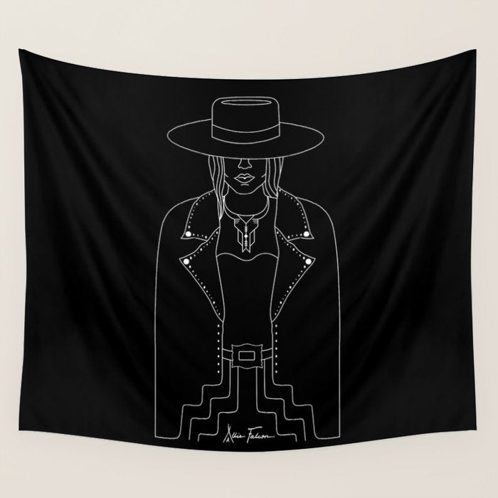 Lady Outlaw Wall Tapestry Gallery Image 4