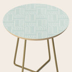 Mudcloth Doodle Squares . Soft Aqua Side Table Gallery Image 2