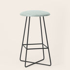Mudcloth Doodle Squares . Soft Aqua Stool Gallery Image 1