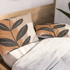 Modern Abstract Minimal Shapes Branches Art 8 Pillow Sham Gallery Image 2