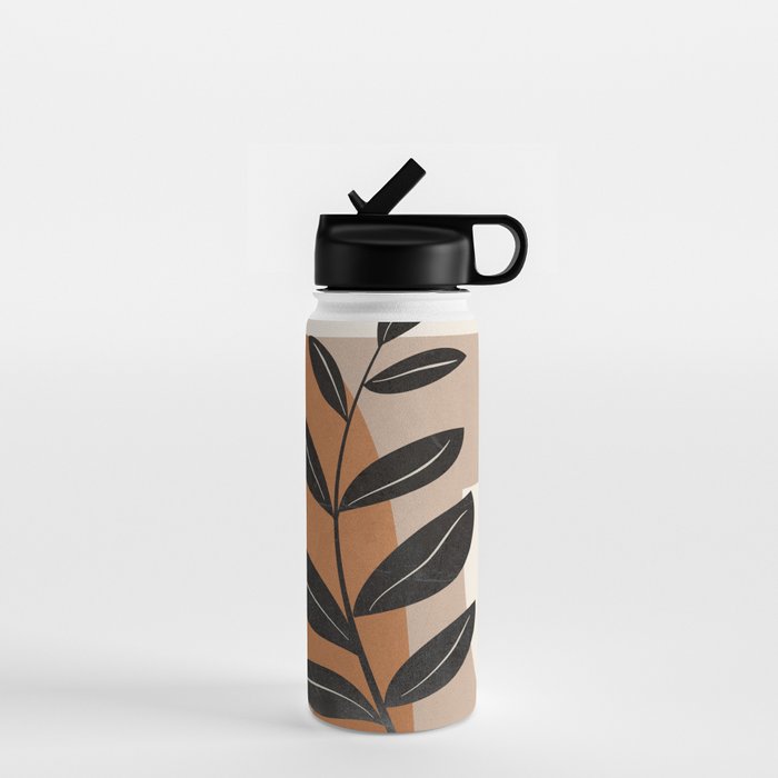 Modern Abstract Minimal Shapes Branches Art 8 Water Bottle Gallery Image 1
