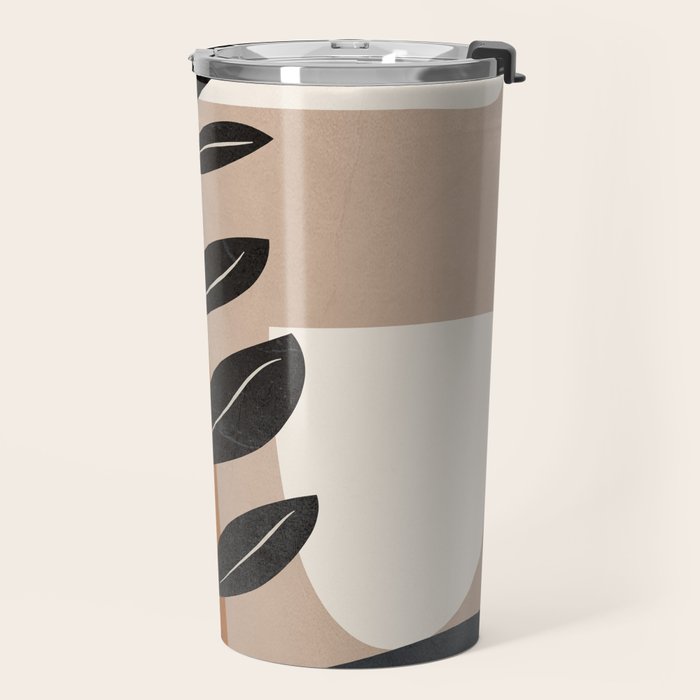 Modern Abstract Minimal Shapes Branches Art 8 Travel Mug Gallery Image 2