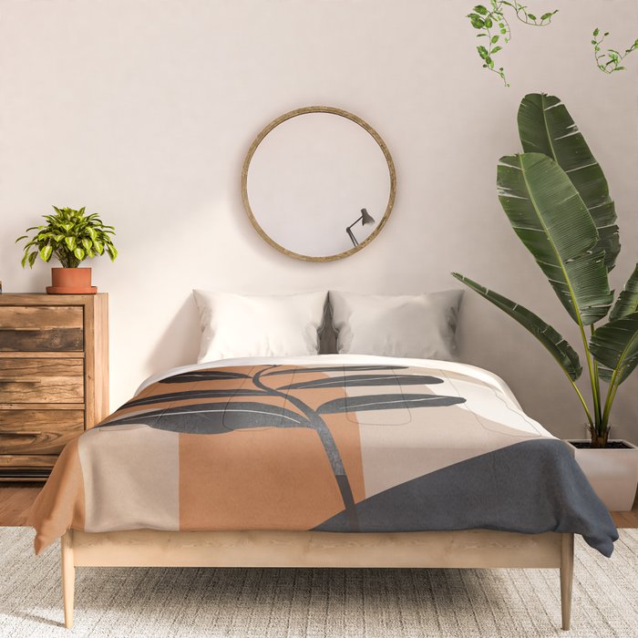Modern Abstract Minimal Shapes Branches Art 8 Comforter Gallery Image 3