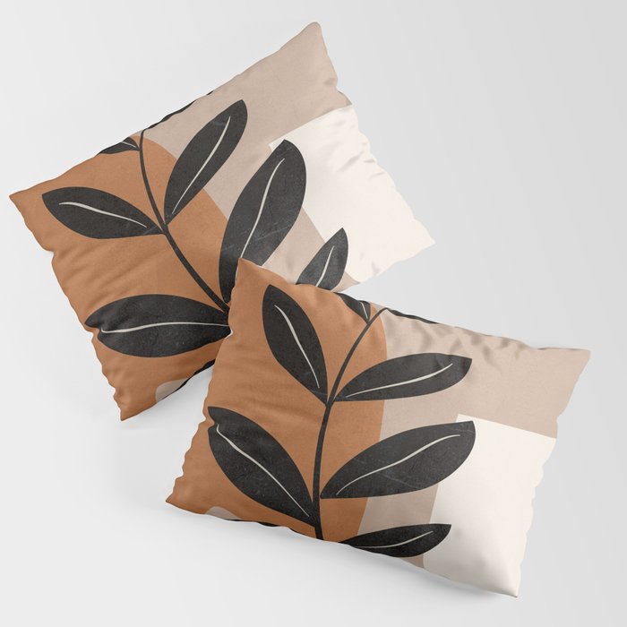 Modern Abstract Minimal Shapes Branches Art 8 Pillow Sham Gallery Image 3