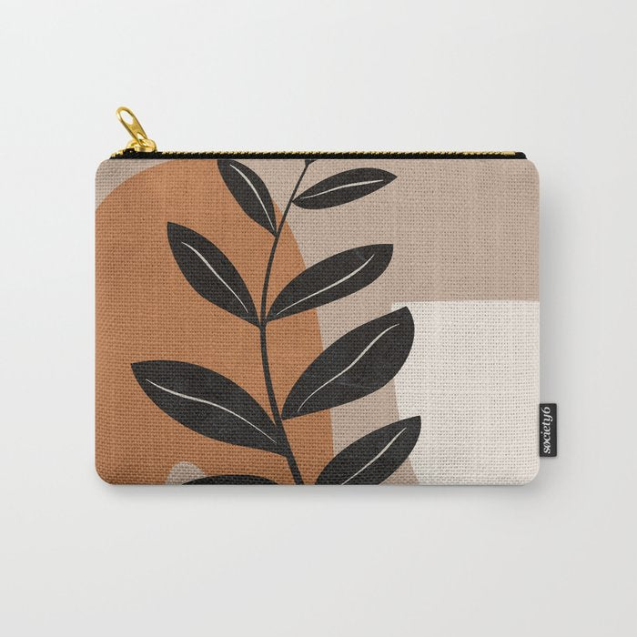 Modern Abstract Minimal Shapes Branches Art 8 Carry All Pouch Gallery Image 1