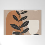 Modern Abstract Minimal Shapes Branches Art 8 Welcome Mat Gallery Image 1