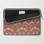 William Morris Vintage Strawberry Thief Red Pattern Laptop Sleeve Gallery Image 2