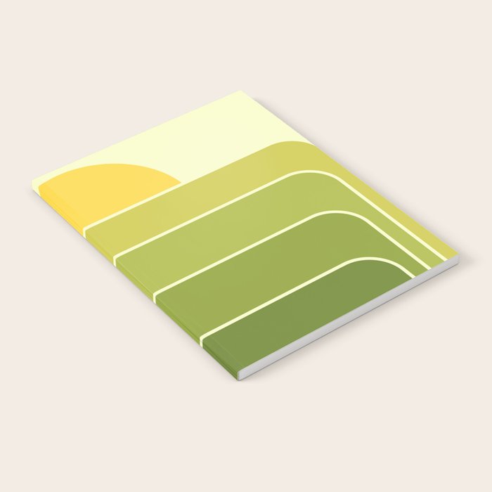 Retro Geometric Sun Set Design 432 Notebook Gallery Image 2