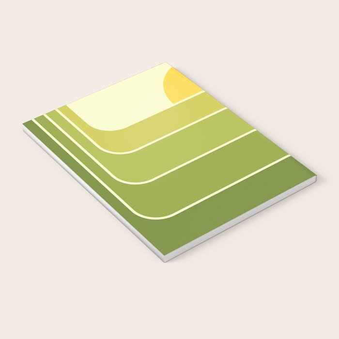 Retro Geometric Sun Set Design 432 Notebook Gallery Image 3