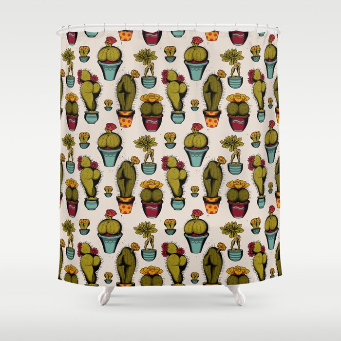 CactAss Shower Curtain Gallery Image 1