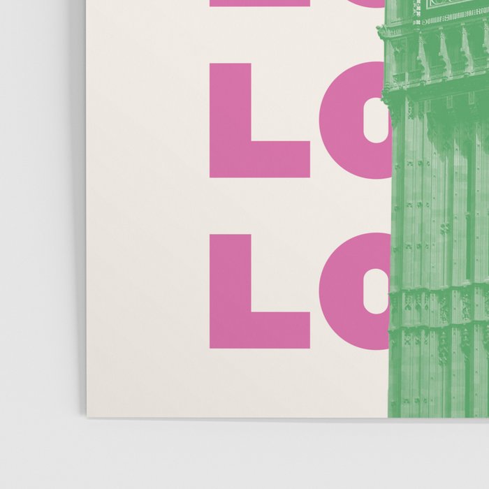 London Big Ben Pink Poster Gallery Image 3