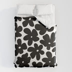 Black & White Flower - 70's Daisies Duvet Cover Gallery Image 6