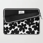 Black & White Flower - 70's Daisies Laptop Sleeve Gallery Image 2