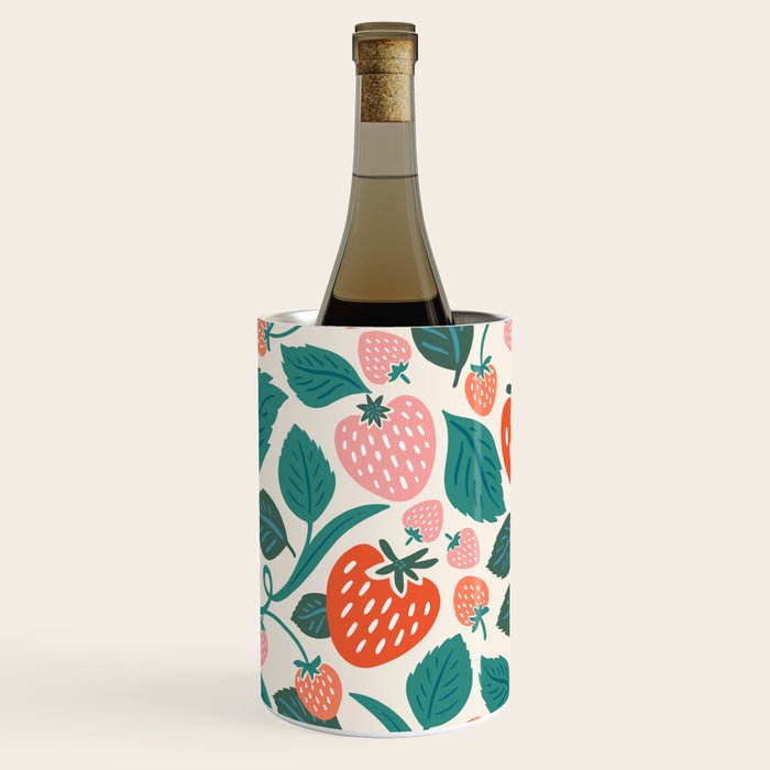 Strawberry Fields - Teal Wine Chiller Gallery Image 2