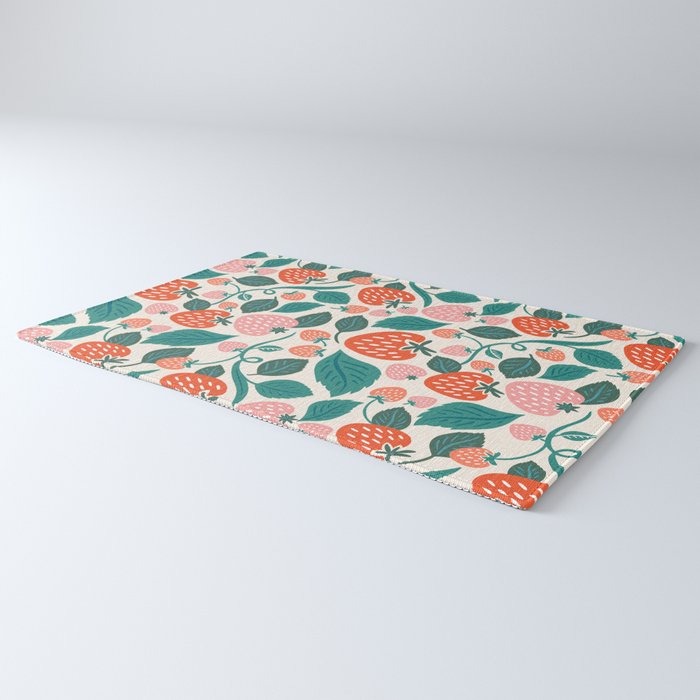 Strawberry Fields - Teal Rug Gallery Image 3