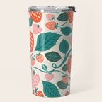 Strawberry Fields - Teal Travel Mug Gallery Image 2