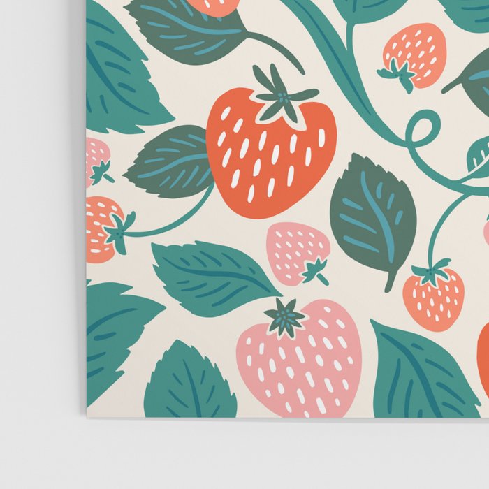 Strawberry Fields - Teal Poster Gallery Image 3