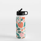Strawberry Fields - Teal Water Bottle Gallery Image 1