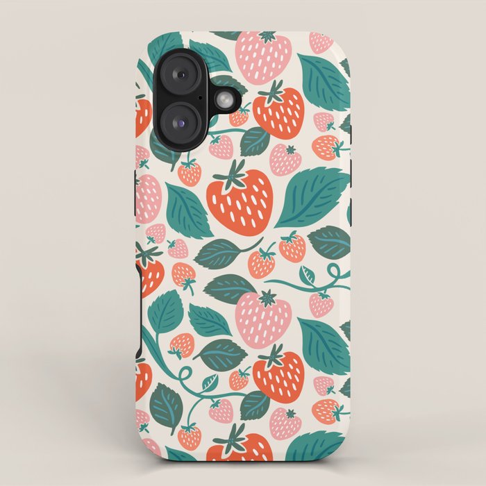 Strawberry Fields - Teal iPhone Case Gallery Image 1