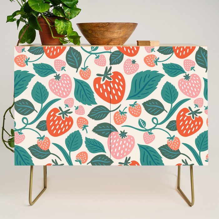 Strawberry Fields - Teal Credenza Gallery Image 1