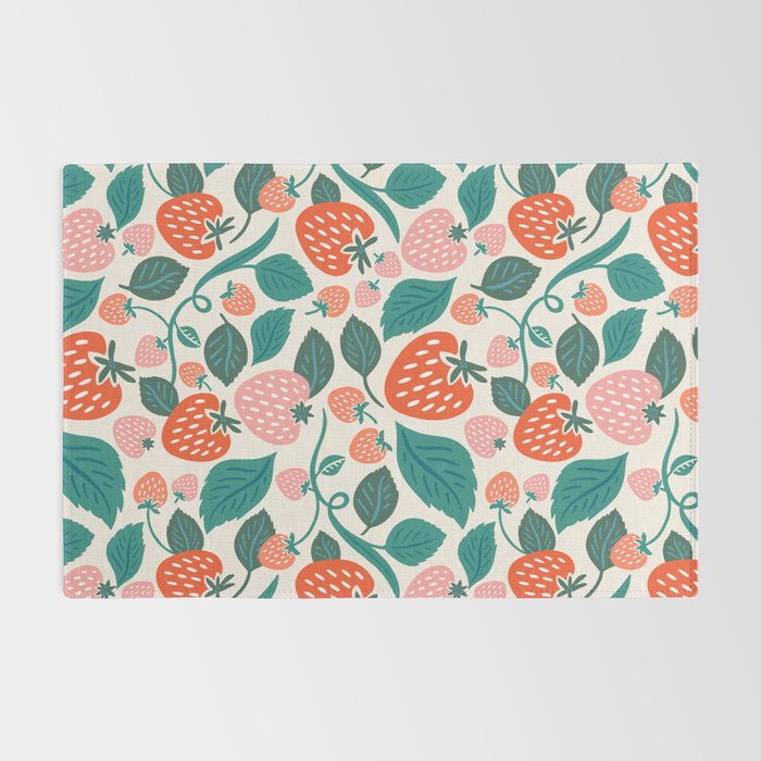 Strawberry Fields - Teal Rug Gallery Image 2