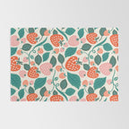 Strawberry Fields - Teal Rug Gallery Image 2