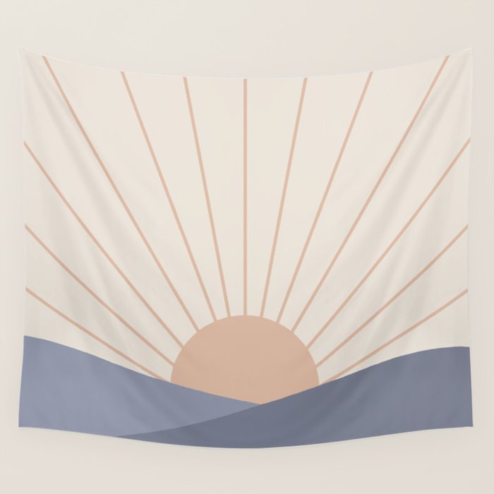 Morning Light - Blue Wall Tapestry Gallery Image 1