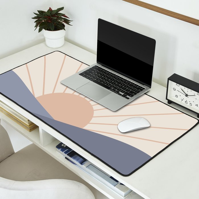 Morning Light - Blue Desk Mat Gallery Image 2