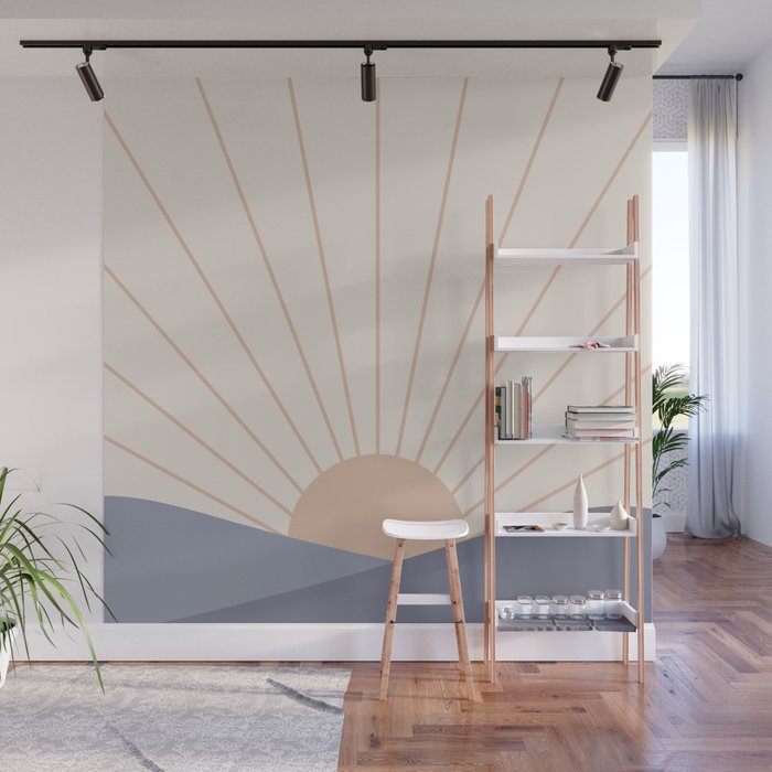Morning Light - Blue Wall Mural Gallery Image 1