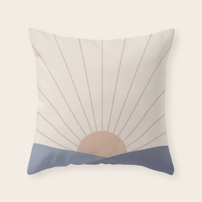 Morning Light - Blue Throw Pillow Gallery Image 6