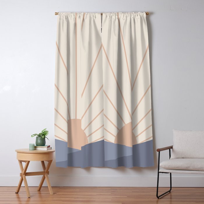 Morning Light - Blue Window Curtain Gallery Image 1