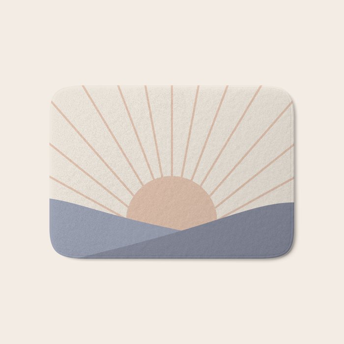 Morning Light - Blue Bath Mat Gallery Image 1