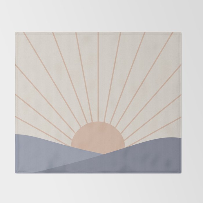 Morning Light - Blue Throw Blanket Gallery Image 2