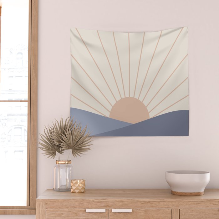 Morning Light - Blue Wall Tapestry Gallery Image 2