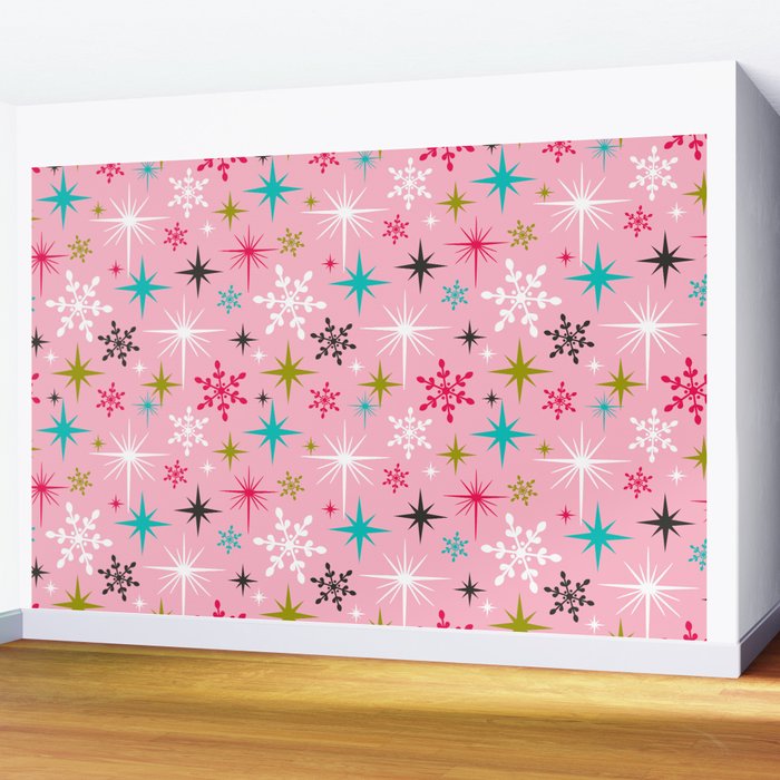 Stardust Pink Wall Mural Gallery Image 2