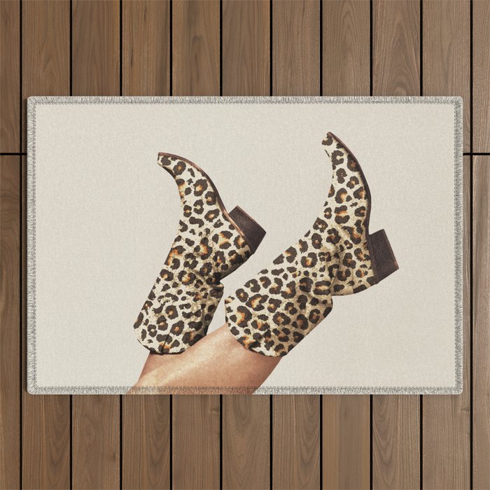These Boots - Leopard Print Outdoor Rug Gallery Image 1