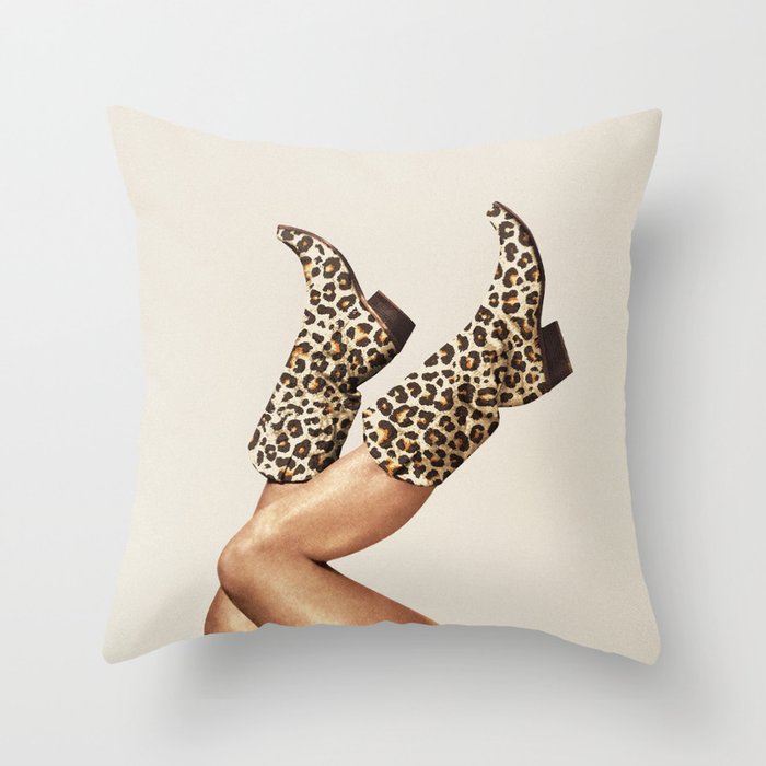 These Boots - Leopard Print Throw Pillow Gallery Image 6