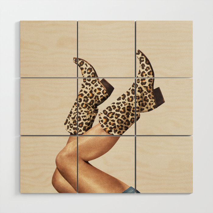 These Boots - Leopard Print Wood Wall Art Gallery Image 1