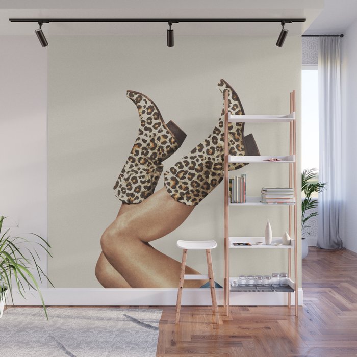 These Boots - Leopard Print Wall Mural Gallery Image 1